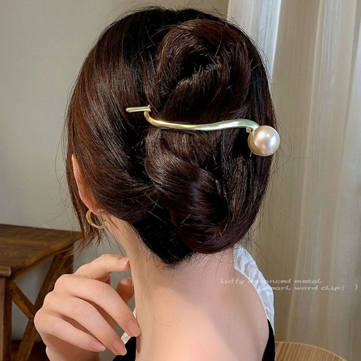 Elegant Glitter Pearl Hair Cli - đánh giá và giá Korean Girl Lifestyle