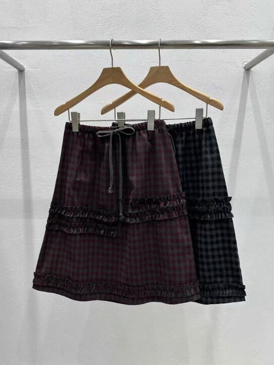 Retro College Girl Half Skirt  - đánh giá và giá Korean Girl Lifestyle