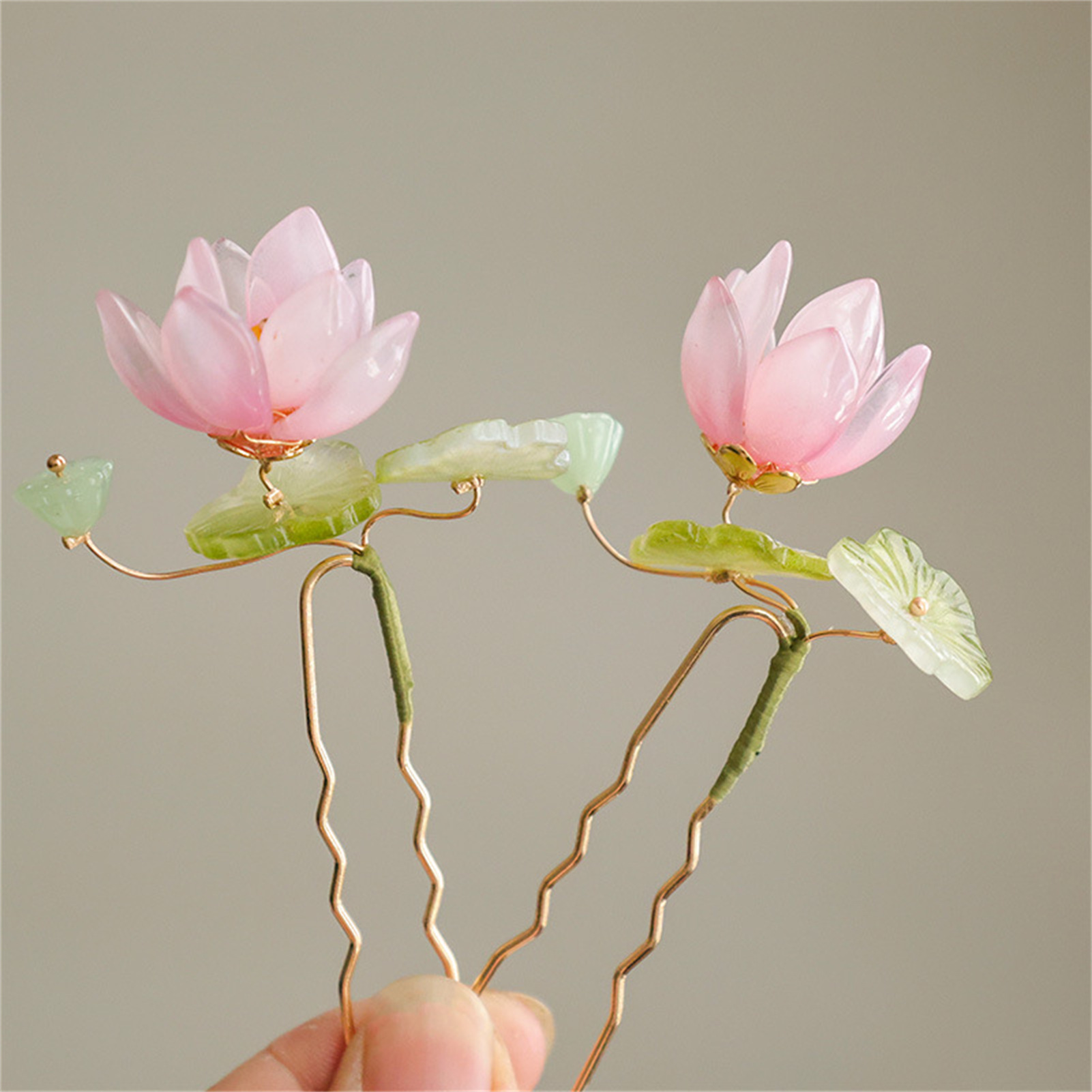 Flower Hairpin Lotus Glass Hai - đánh giá và giá Hanbok Hair Pin