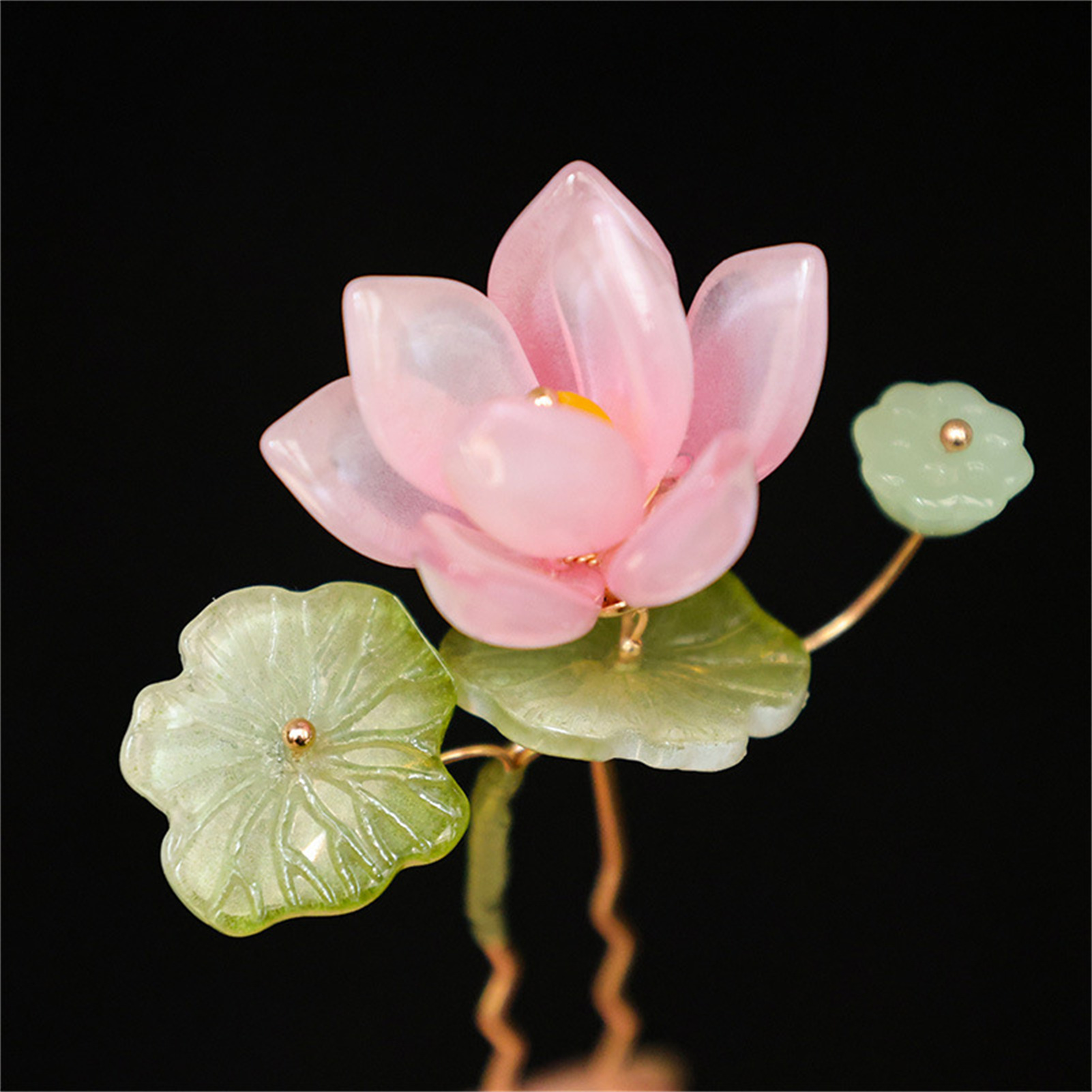 Flower Hairpin Lotus Glass Hai - đánh giá và giá Hanbok Hair Pin