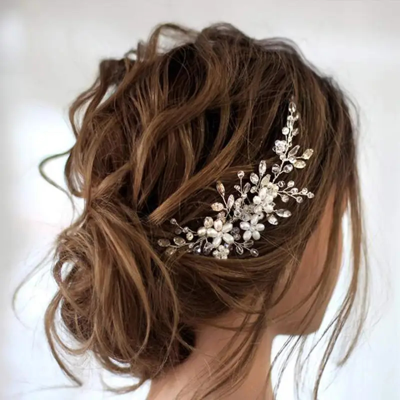 Crystal Flower Hair Comb Set - - đánh giá và giá Hanbok Hair Pin