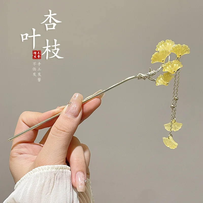 Ginkgo Leaf Hair Stick Yellow  - đánh giá và giá Hanbok Hair Pin