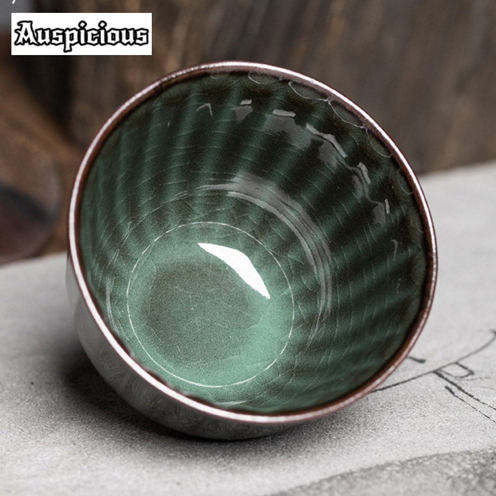 85ml Handmade Ge Kiln Iron Bod - đánh giá và giá Celadon Ceramic Cup