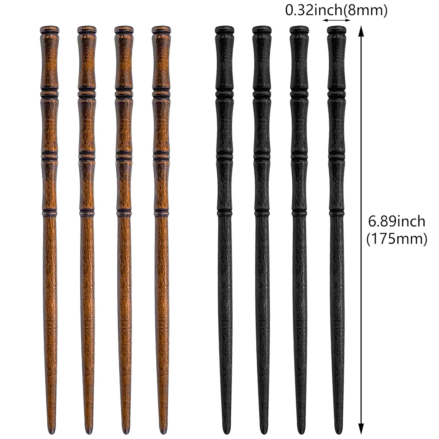 12 Pcs Vintage Wood Hair Stick - đánh giá và giá Hanbok Hair Pin